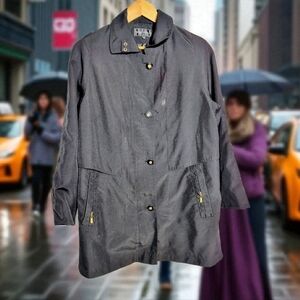 Vintage Fen-nelli Sz 7/8 Stylish Black Women's Rain Jacket